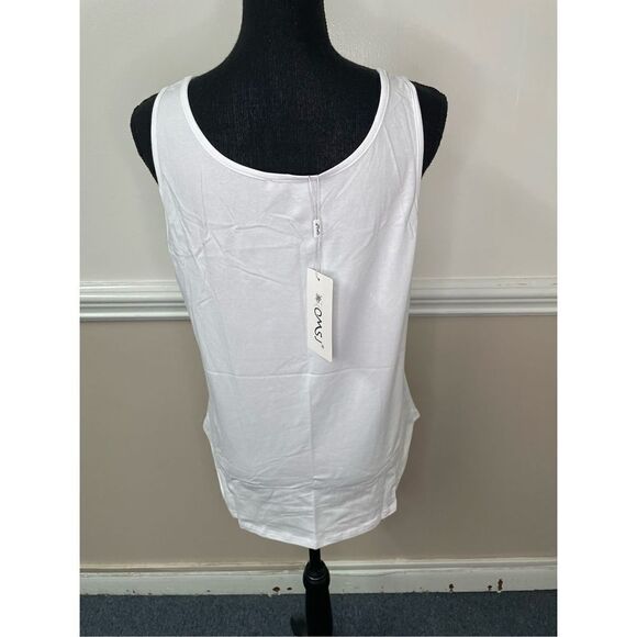 NWT OMSJ White Sleeveless Tank Top Size Large - Picture 2 of 7